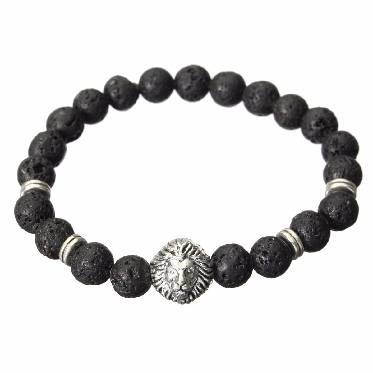 BRACELET AGATE RUBANEE BLEU PERLES 1 CM