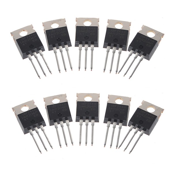 SODIAL 5 Pezzi IRFZ44N Transistor MOSFET A Canale N - 49A 55V - Potenza 49 Amp, RDS 17.5mΩ - Componenti Elettronici