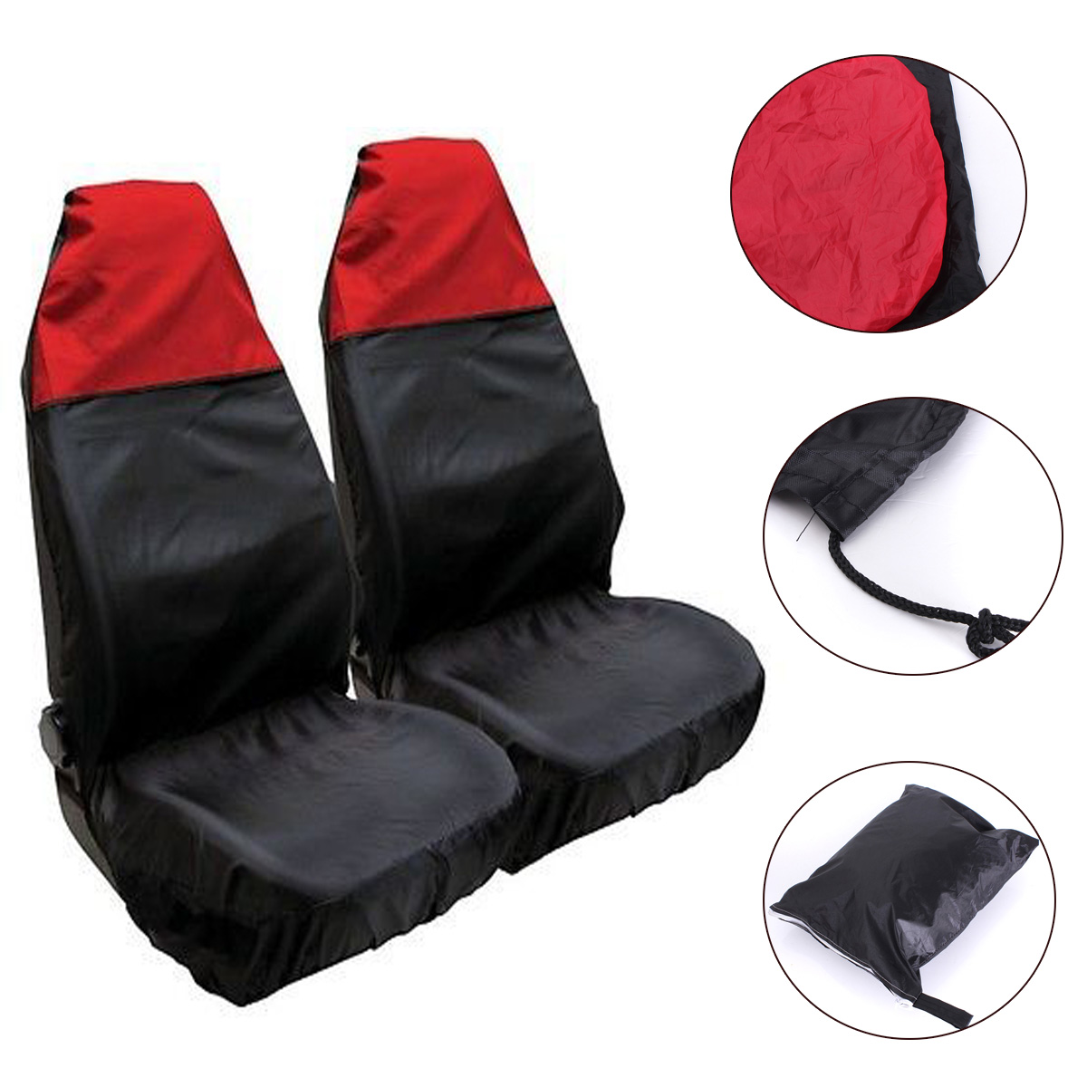 Punxdda - Housses De Siège Auto Universelles 4 Pièces - Imperméables - Design Sport - Compatible Airbags - Protection Complète - 7