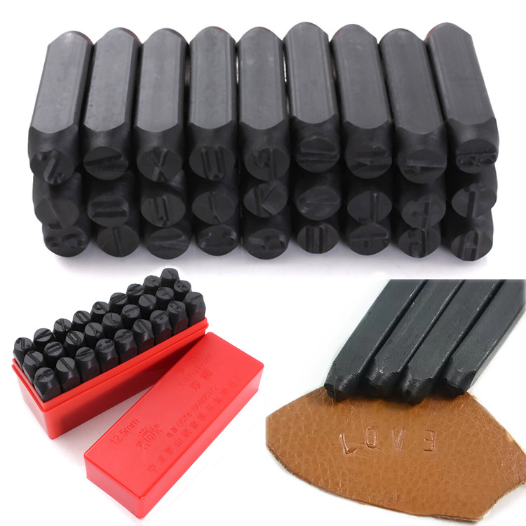 Lot De 27 Timbres Poinçons Lettre 10mm (3/8') En Métal - Neuf étui Plastique