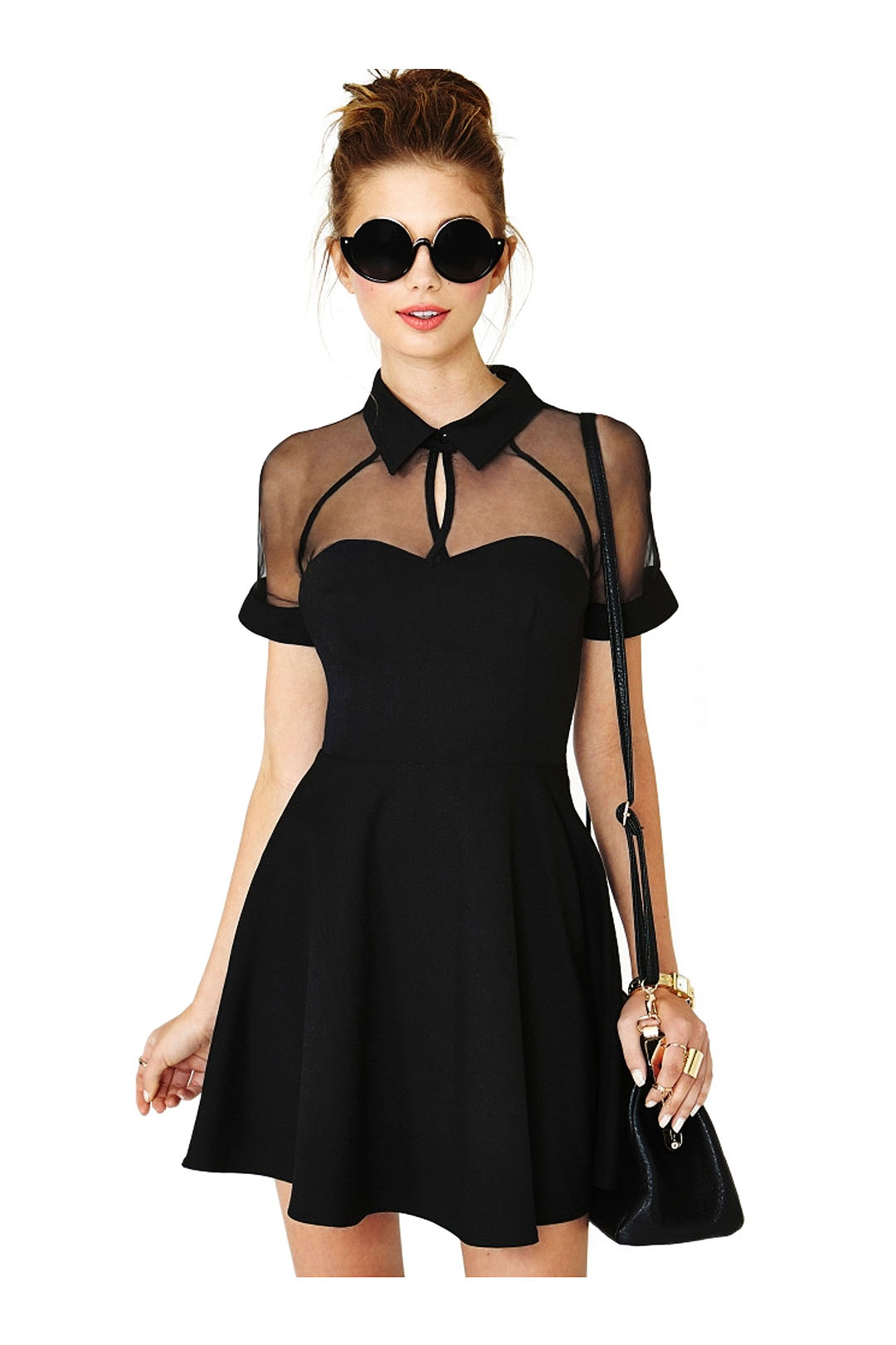 черное маленькое платье на грудь фото 11