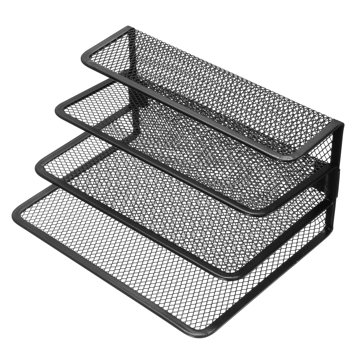 Mesh Letter Sorter Black Mail Document Tray Desk Office File Organiser ...