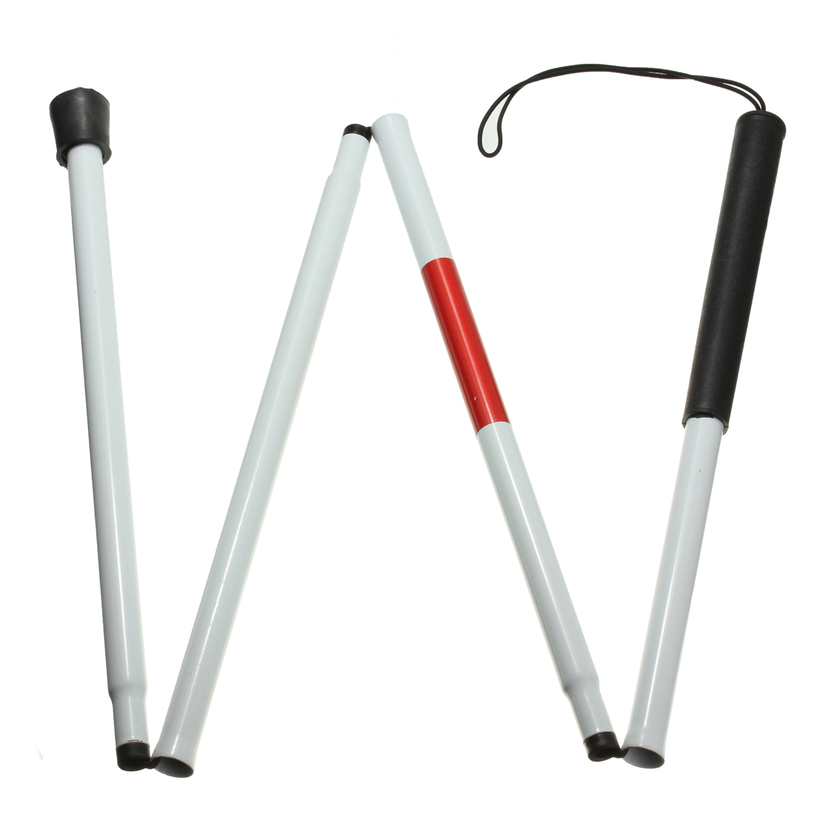 Visually Impaired Crutch Cane Blind Walking Stick Walker Aluminium ...