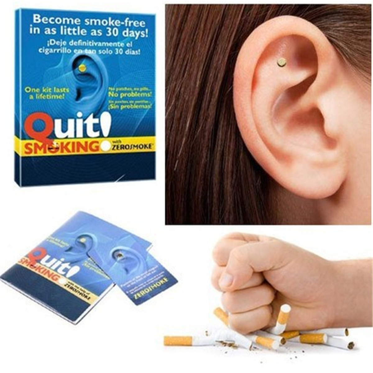 UK ANTITABAC AIMANT AURICULAIRES AIDE ARRETER DE FUMER STOP SMOKING Cdiscount Santé