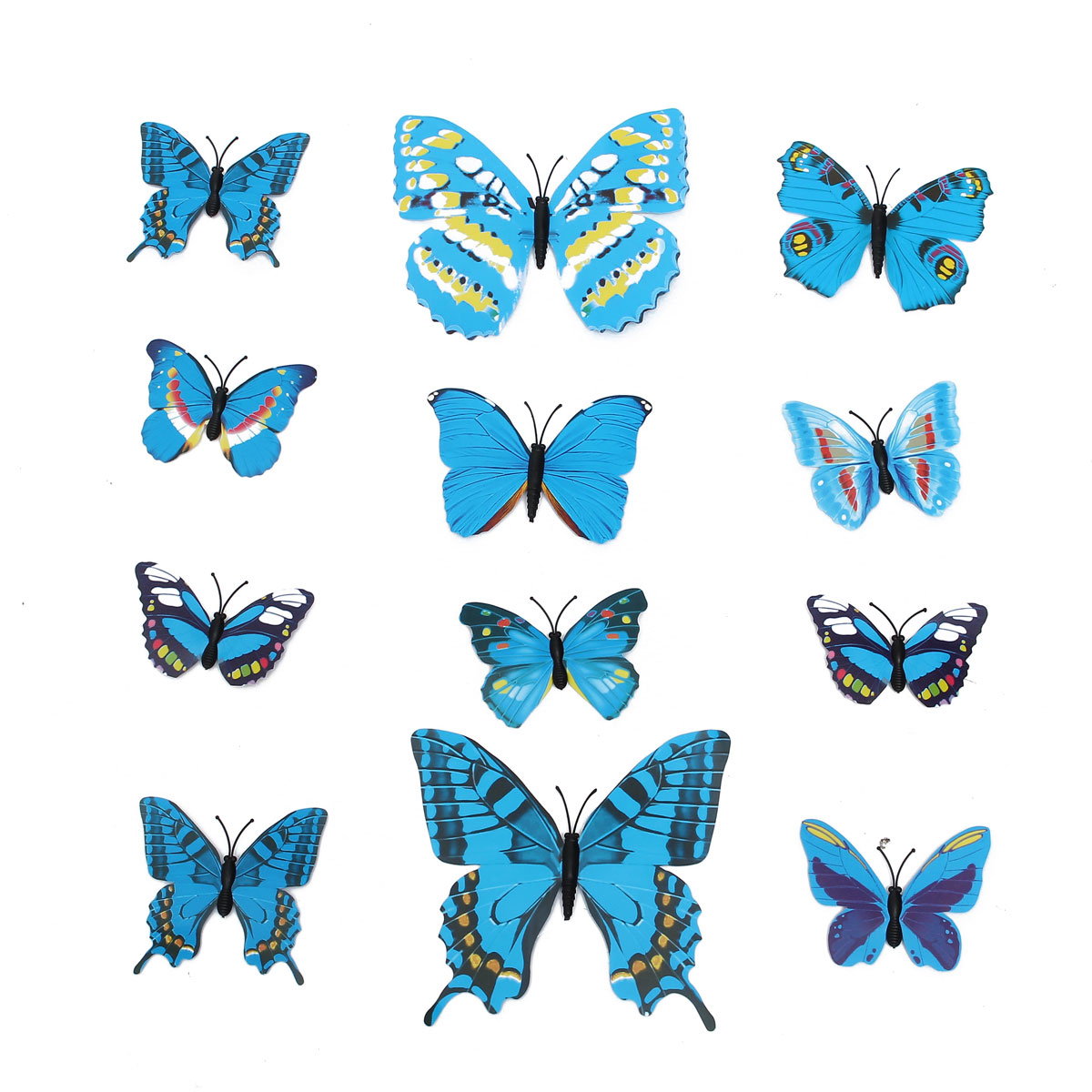 Голубая бабочка стикер