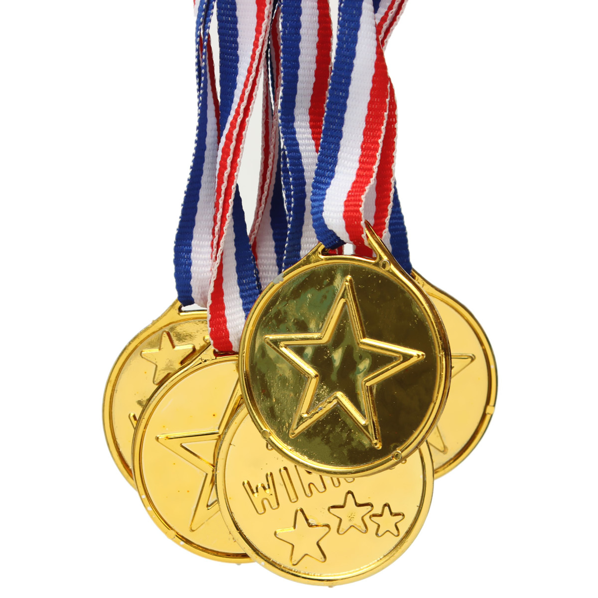 Lot Gold Plastic Medals Winners Sports Party Prize Children Kids Awards ...