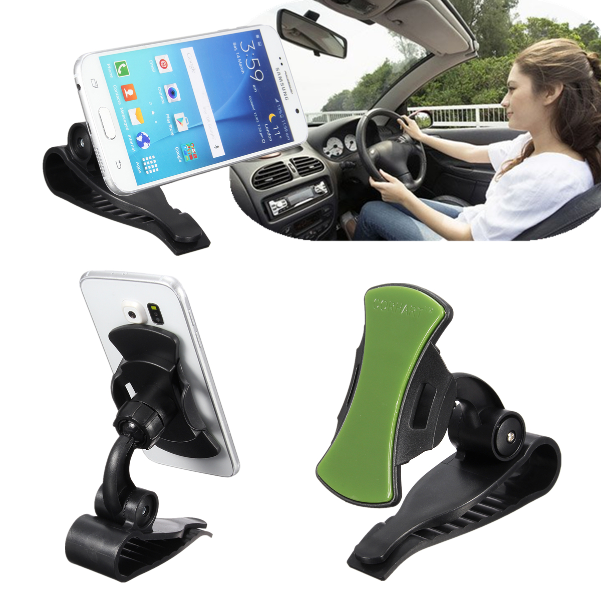 Universal Car Auto Sun Visor PhonE-mount Holder For Mobile Phone