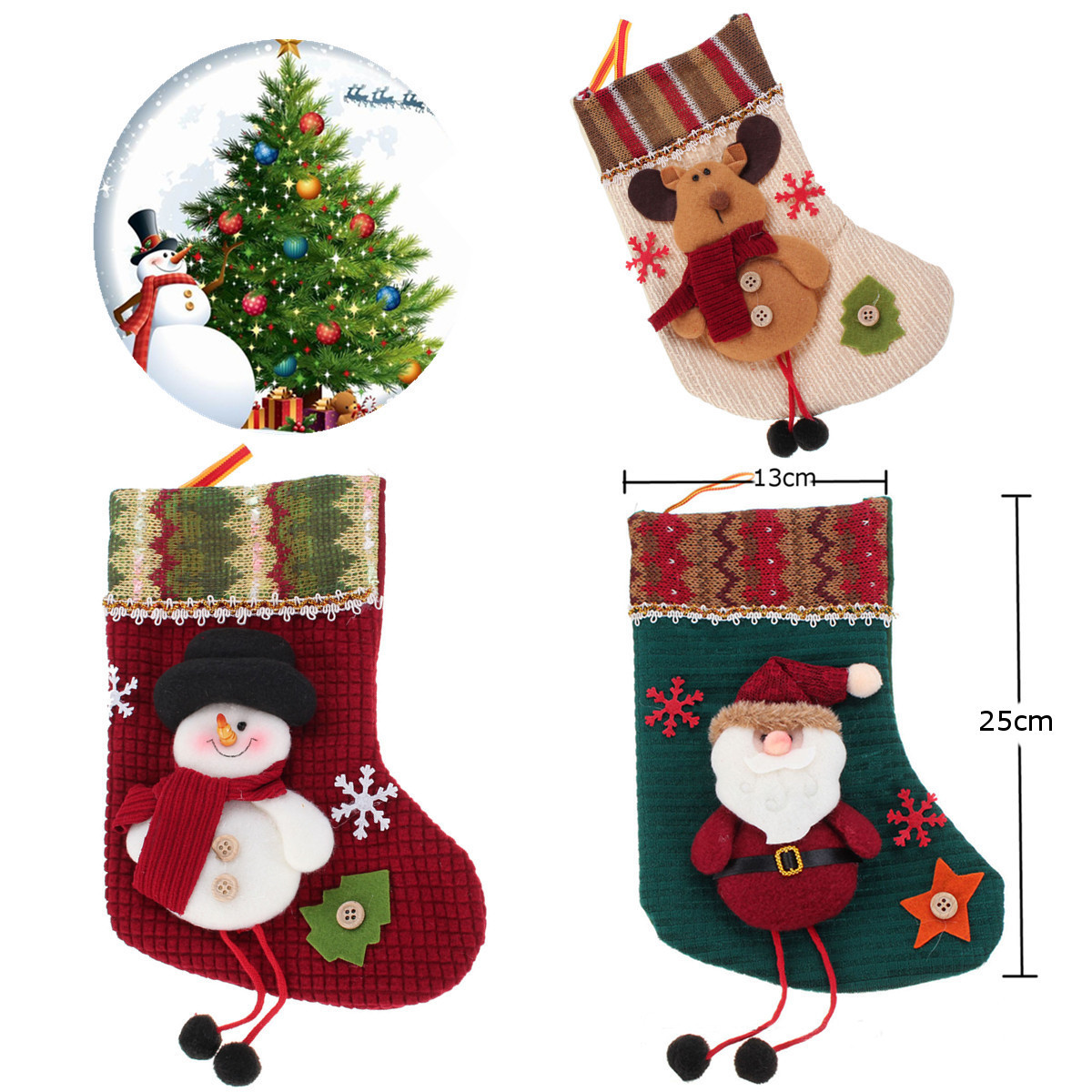 Christmas Santa Claus Hanging Gift Sock Christmas Hanging Ornament at ...