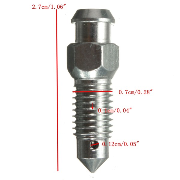 M7 x 1mm Motorcycle Brake Caliper Bleed Screw Nipple