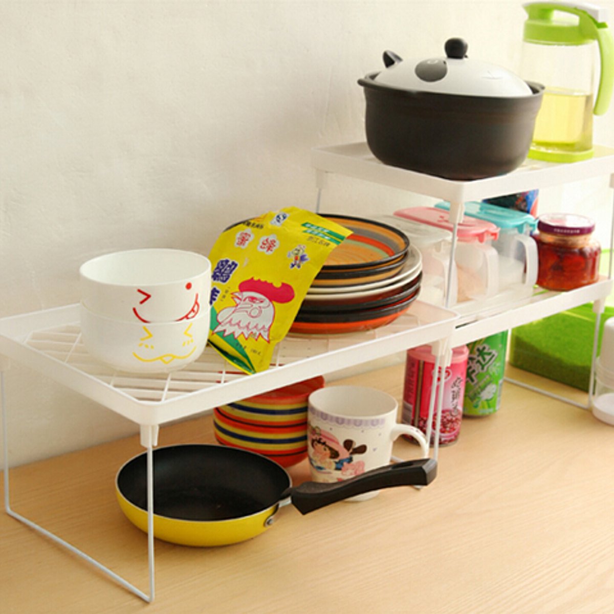 Plegable Organizador De Cocina Estantes Soporte De Almacenaje Baño