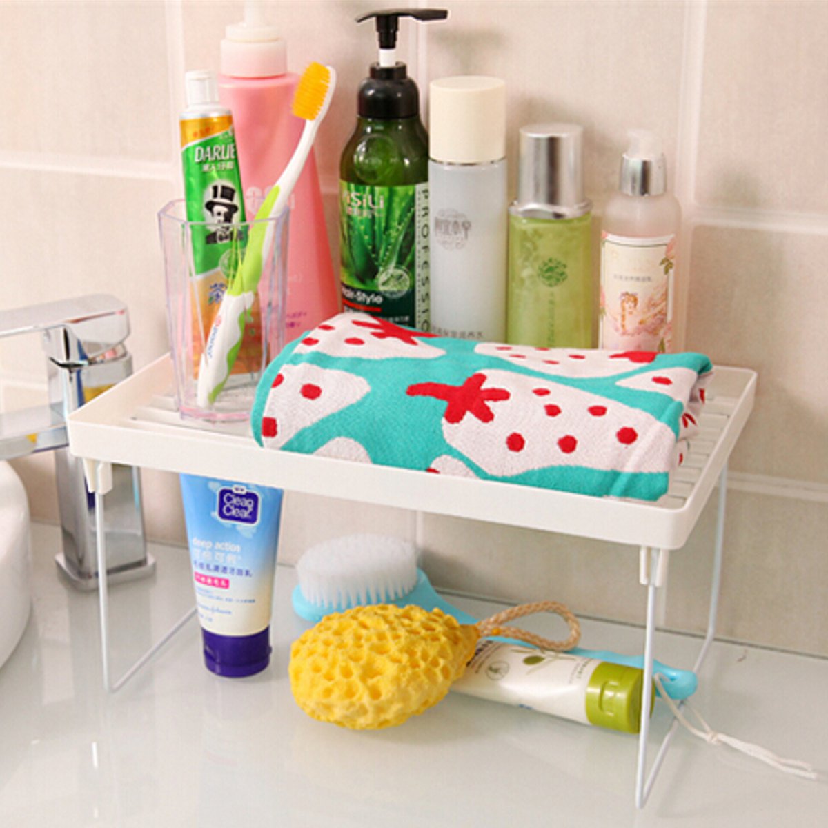 Plegable Organizador De Cocina Estantes Soporte De Almacenaje Baño