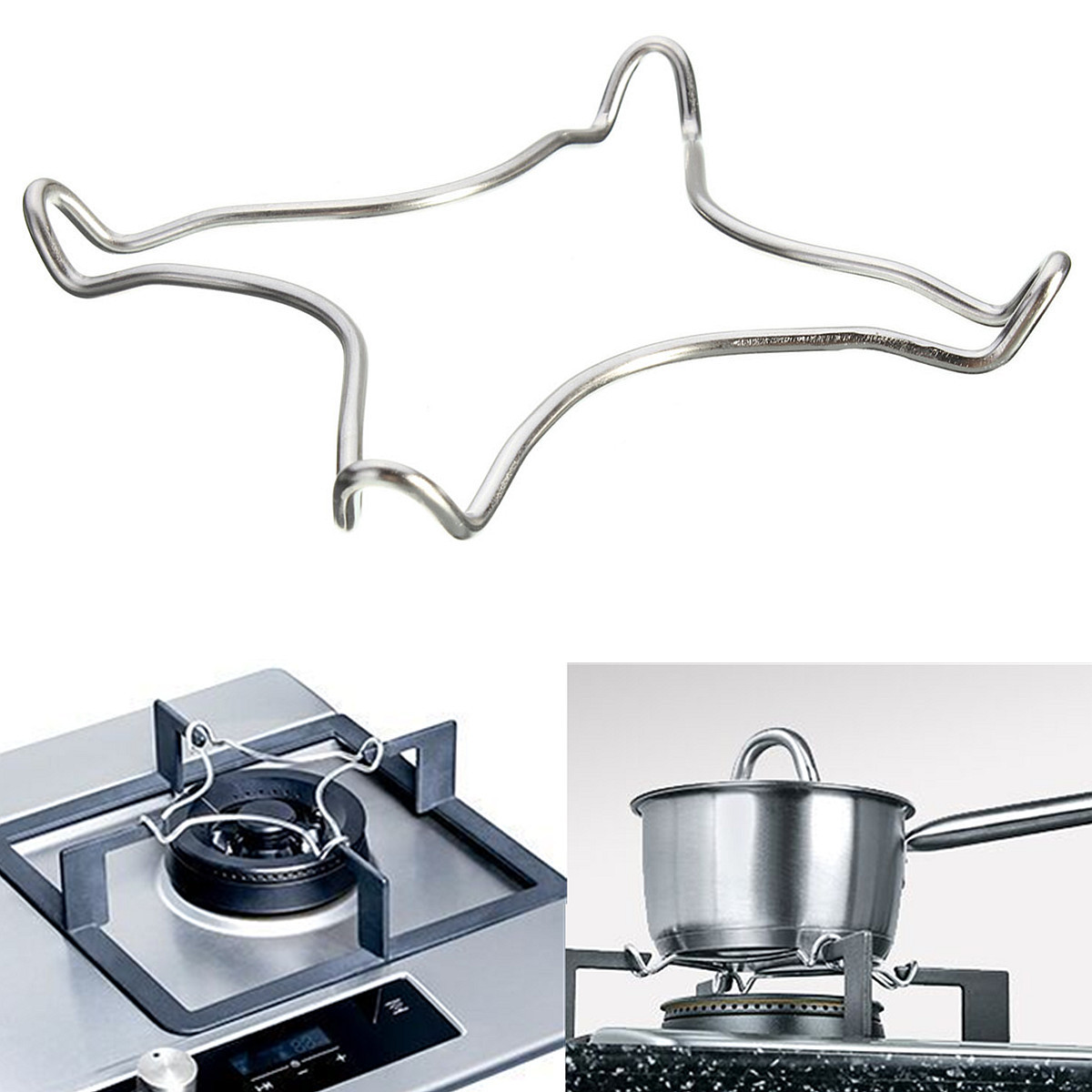 16.5cm Chrome Stove Top Coffee Maker Moka Trivet Pot Stand Holder Gas Cooker Hob - Intl Lazada PH