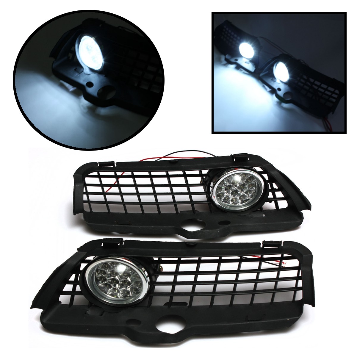 Grilles De Feux Antibrouillard Avant Pour Audi Q5 (2013-2017) - Lot Gauche/droite - Référence 8R0807682M - Noires, Plastique Qualité