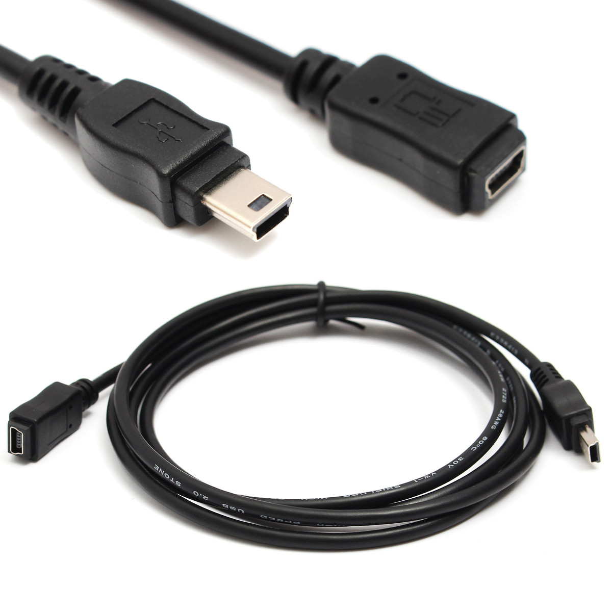 Tempsa M Mini Usb B Pin M Le Femelle C Ble D Extension Adaptateur