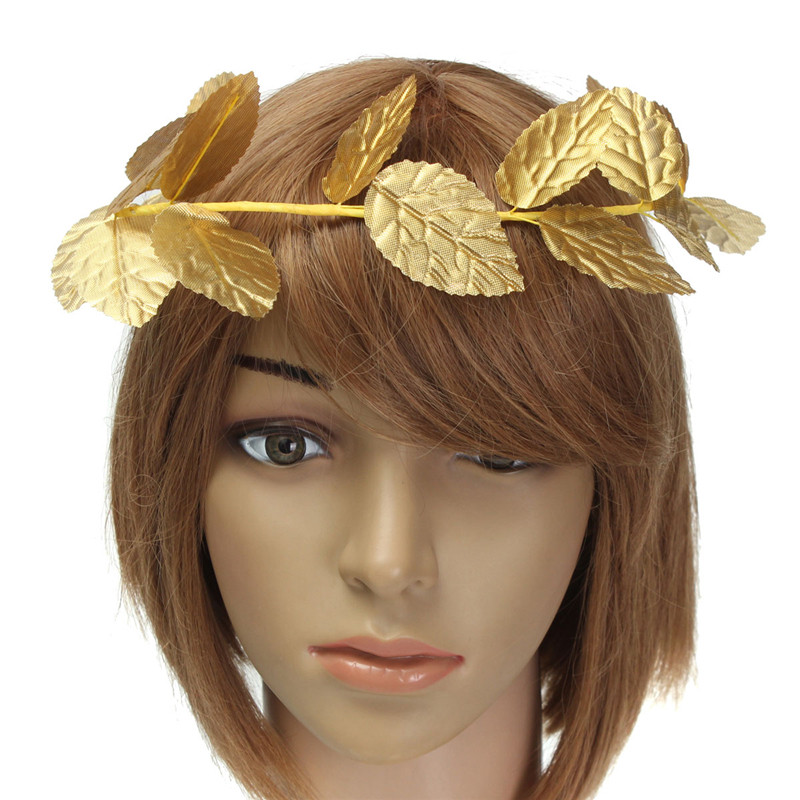 Greek Roman Goddess Gold Toga Leaves Laurel Wreath Head Band Party ...