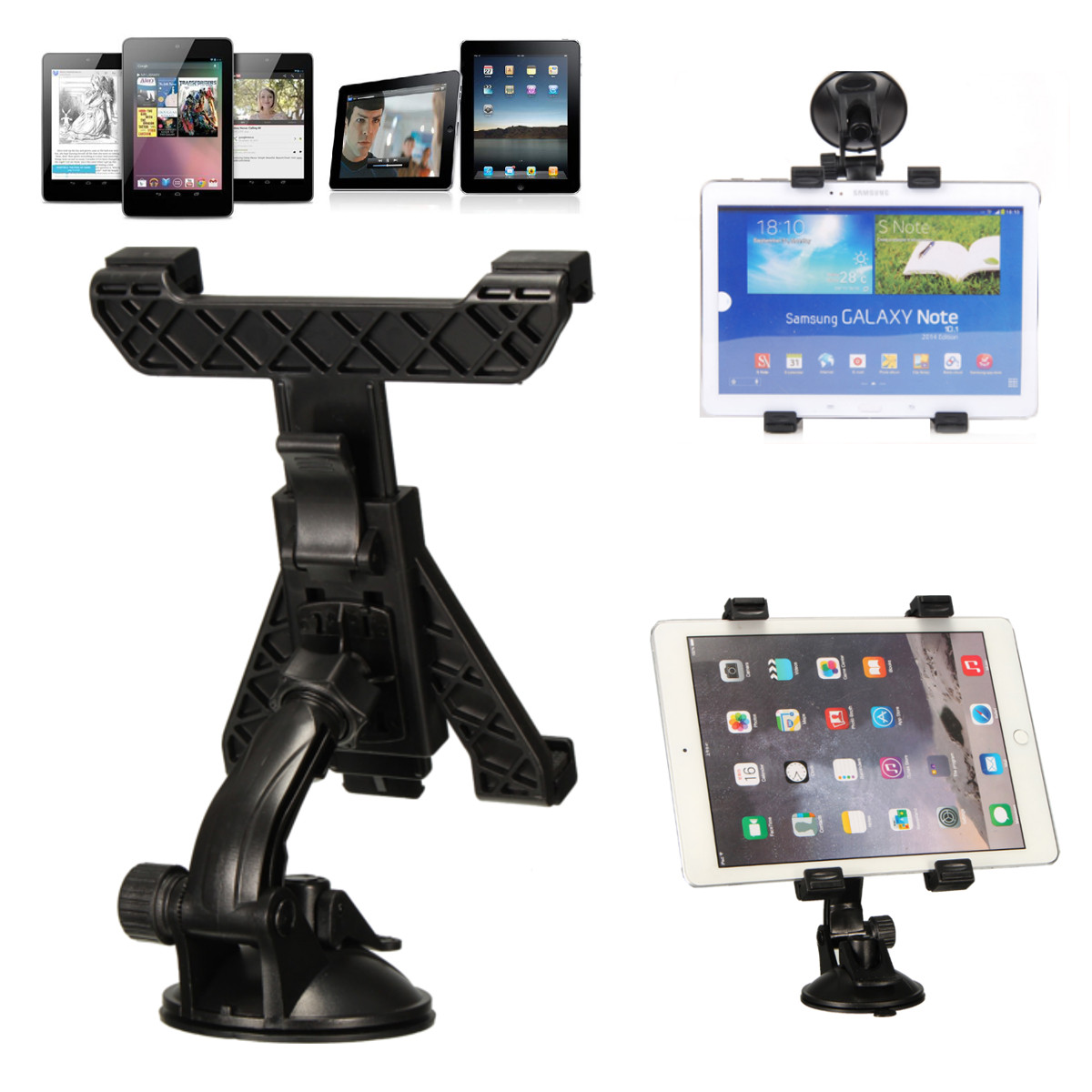 Car Holder Suction Cup Mount For 7-10.1 inch Apple Tablet