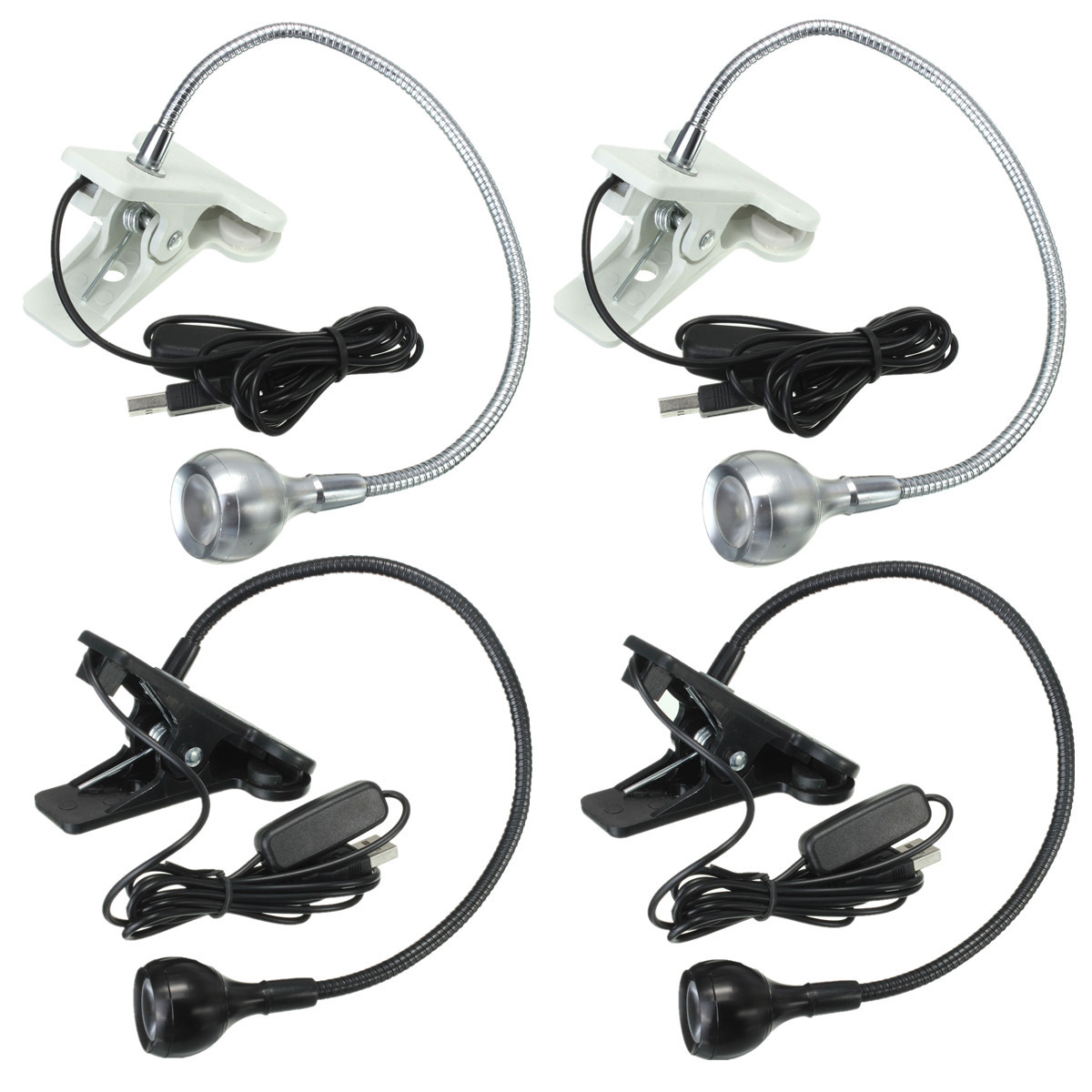 Accessoire Ordinateur USB Lampe LED USB Flexible - 2 Pièces - Éclairage Portable Pour Clavier PC - Col Cygne Réglable Lampe Lecture USB - Foto 7