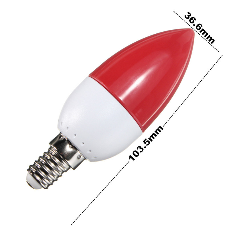 4x Ampoule 2W E14 Couleur Pure 10 LED Bougie Veilleuse Atmosphère 200lm