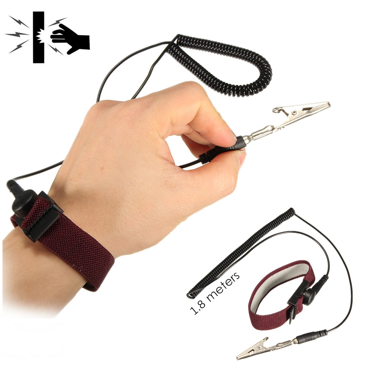 New Anti-static ESD Adjustable Strap Antistatic Grounding Bracelet ...