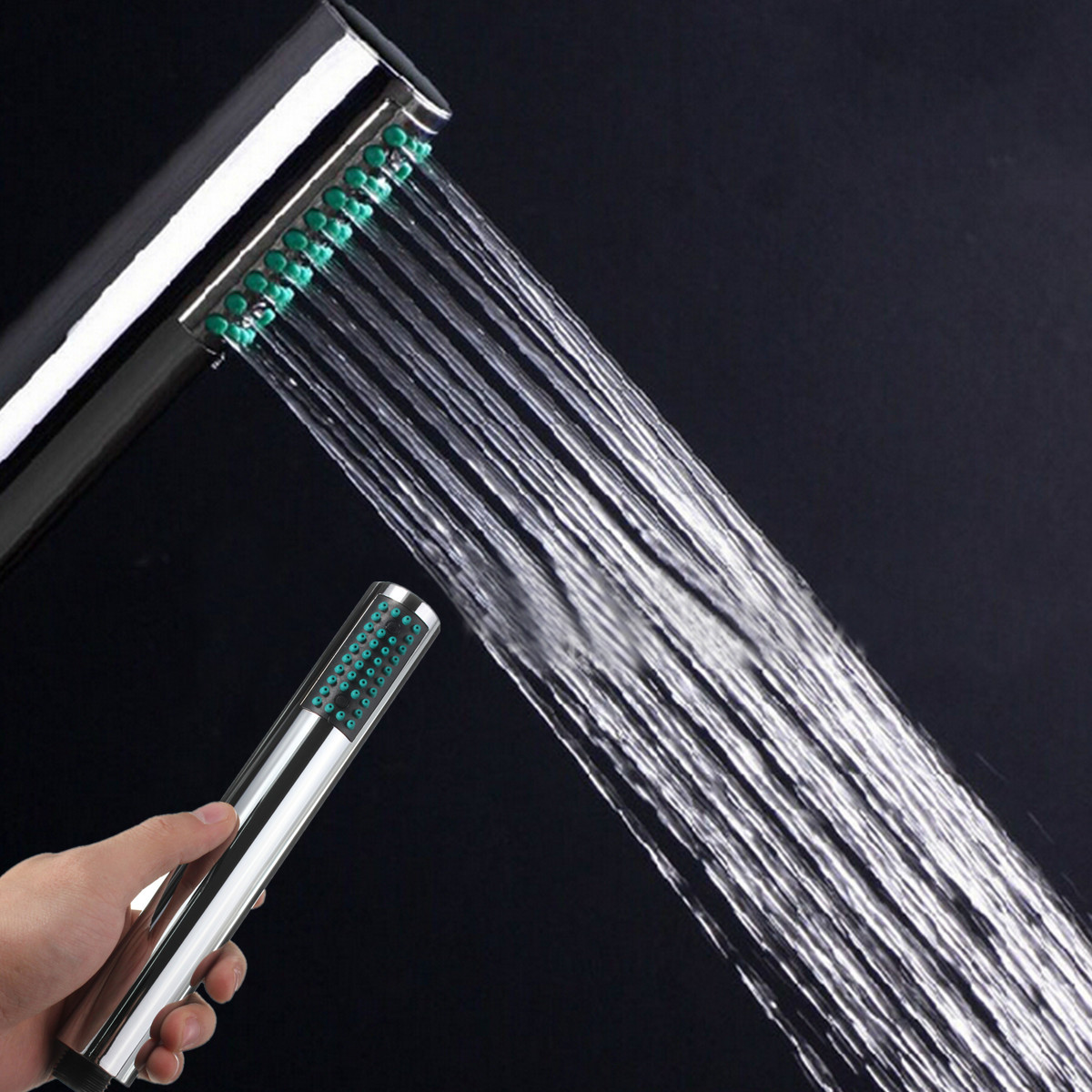Pommeau De Douche Pluie Rond 24,5 Cm - Acier Inoxydable, Rotatif 360°, Anti-calcaire, économie D'eau - 10