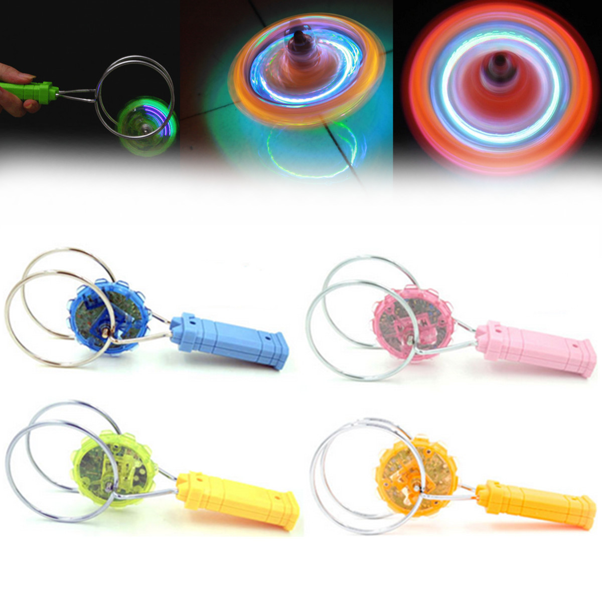 Flashing Light Up Gyro Wheel Magnetic Kinetic Wheel Science Kids ...