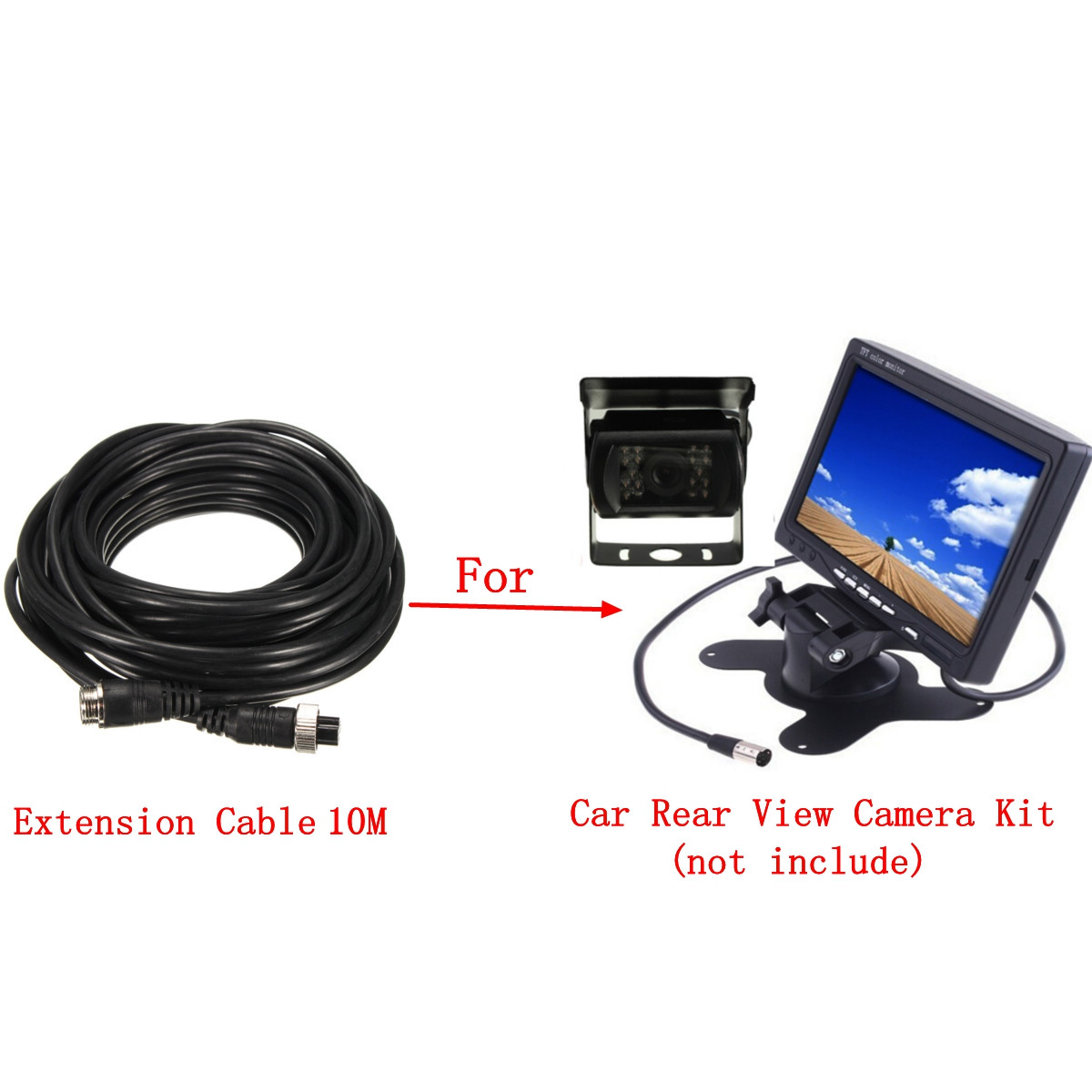 10M 4Pin Video Extension Interface Câble Pour CCD Vue Arriere Recul