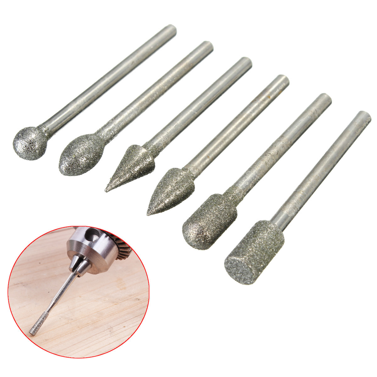 20x 3mm Shank Diamond Grinding Burr Drill Bits Sets For Dremel Rotary Tools Lazada Malaysia