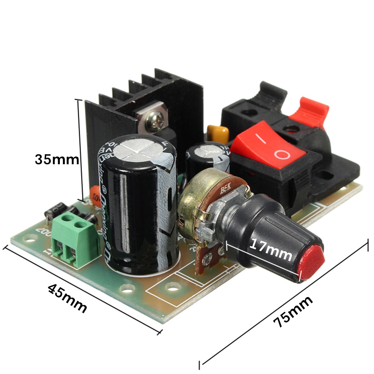 AC 5V-24V LM317 Carte dAlimentation Réglable Régulateur Linéaire DC-DC Module de Régulateur de Tension 