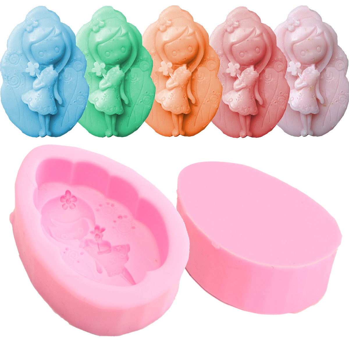 Cute Baby Girl Silicone Soap Mold Craft Molds DIY Handmade Mould Baking