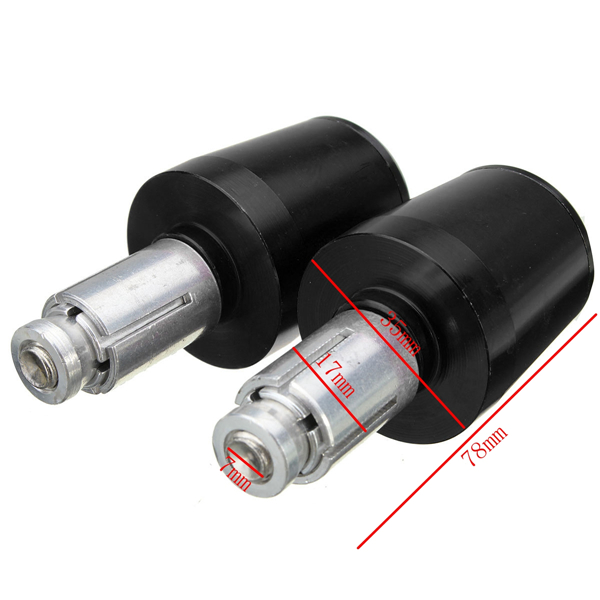 7/8 Inch Universal Motorcycle Handlebar Grip Ends Weights Anti Vibration Silder Plug