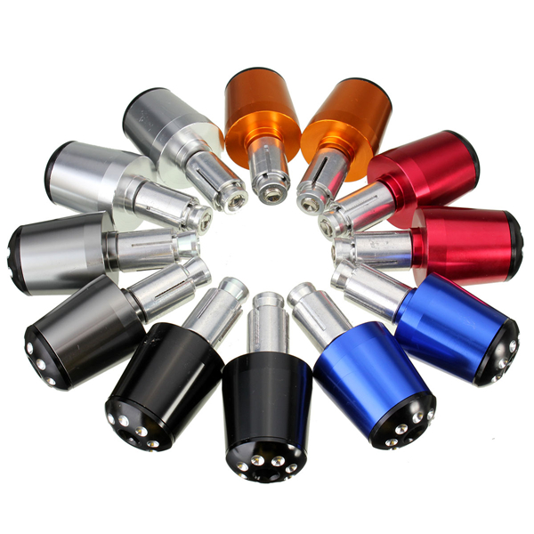 7/8 Inch Universal Motorcycle Handlebar Grip Ends Weights Anti Vibration Silder Plug