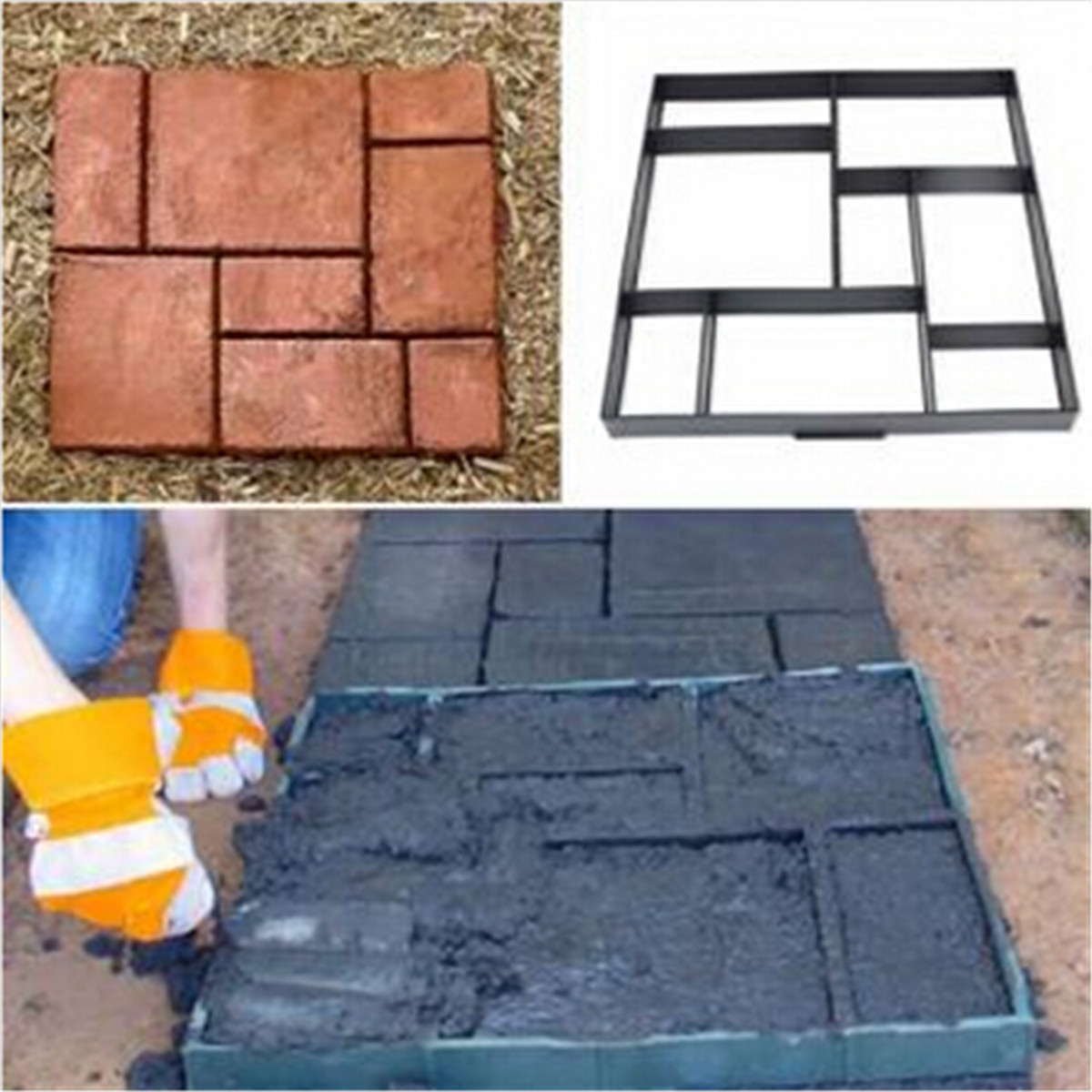 Moule à Pavé En Béton Design Tortue - Pour Allée De Jardin, Chemin - ABS Réutilisable, Taille 44.5 X 38.5 Cm
