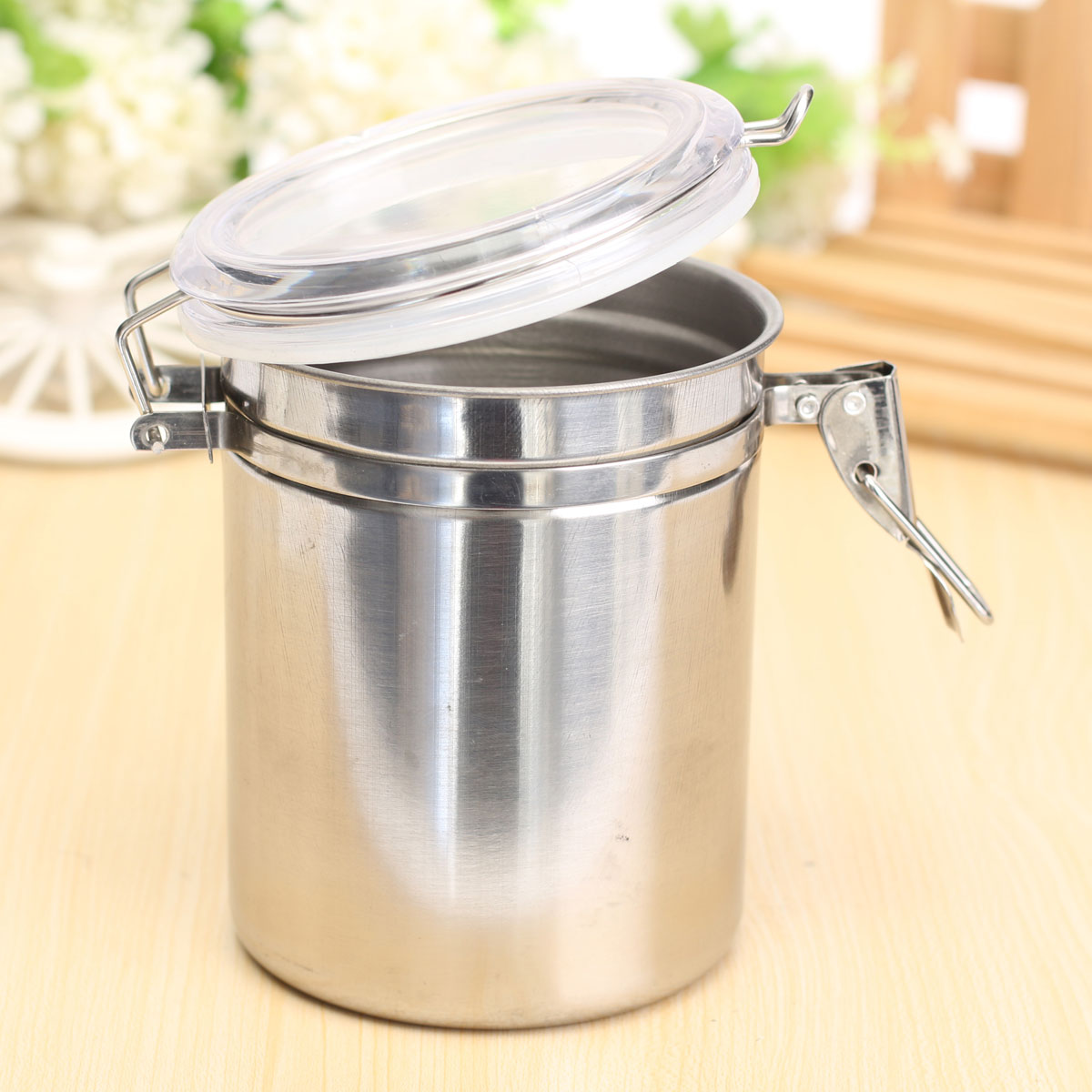 Stainless Steel Airtight Sealed Canister Coffee Flour Sugar Tea Container Holder Large Lazada