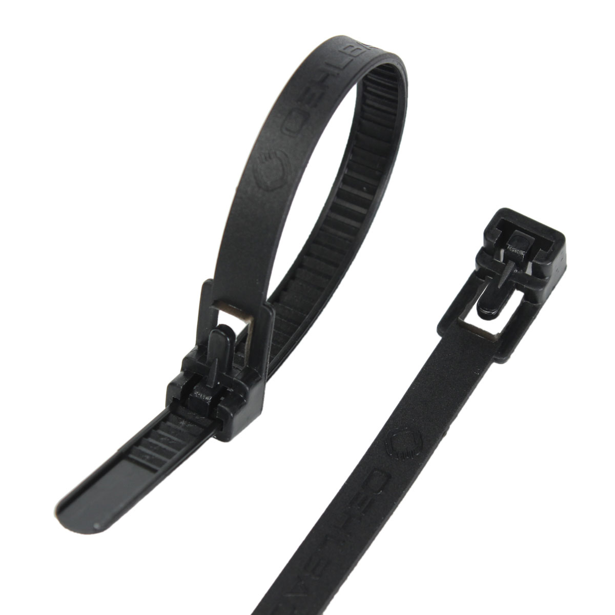 100Pcs Nylon Plastic Releasable Reusable Cable Tie Zip Wraps Ratchet Ties Wire Black 150x8mm