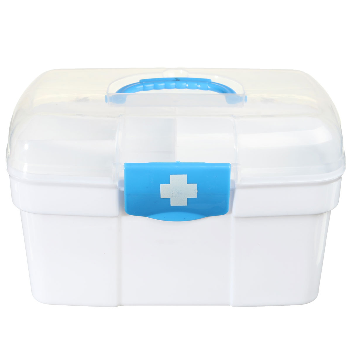 Plastic Clear Health Pill Medicine Chest First Aid Kit Case Storage Box