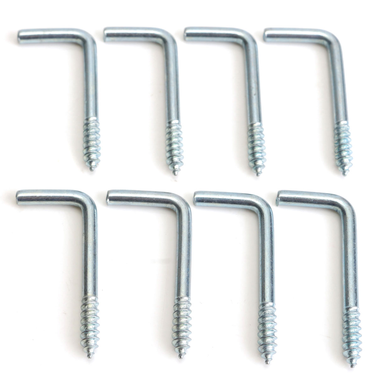 50x Zinc Plated L Shape Right Angle Screw In Dress Cup Hooks Hangers Wall Mount M28x34mm Intl 