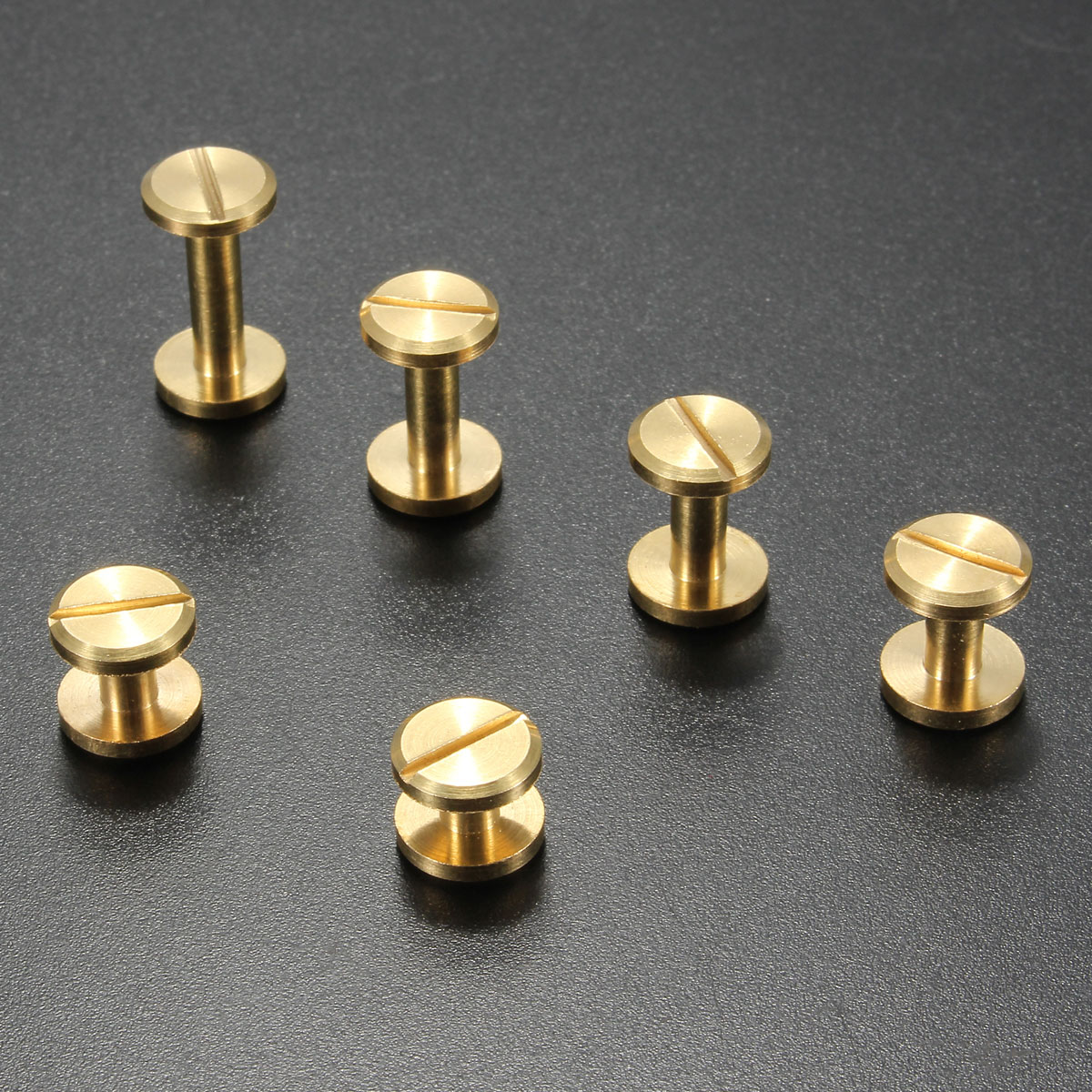 Lot 10 Rivets Laiton Vis Bouton 6,5 Mm Doré - Rivets Pour Cuir, Ceinture, Vêtements & Maroquinerie DIY