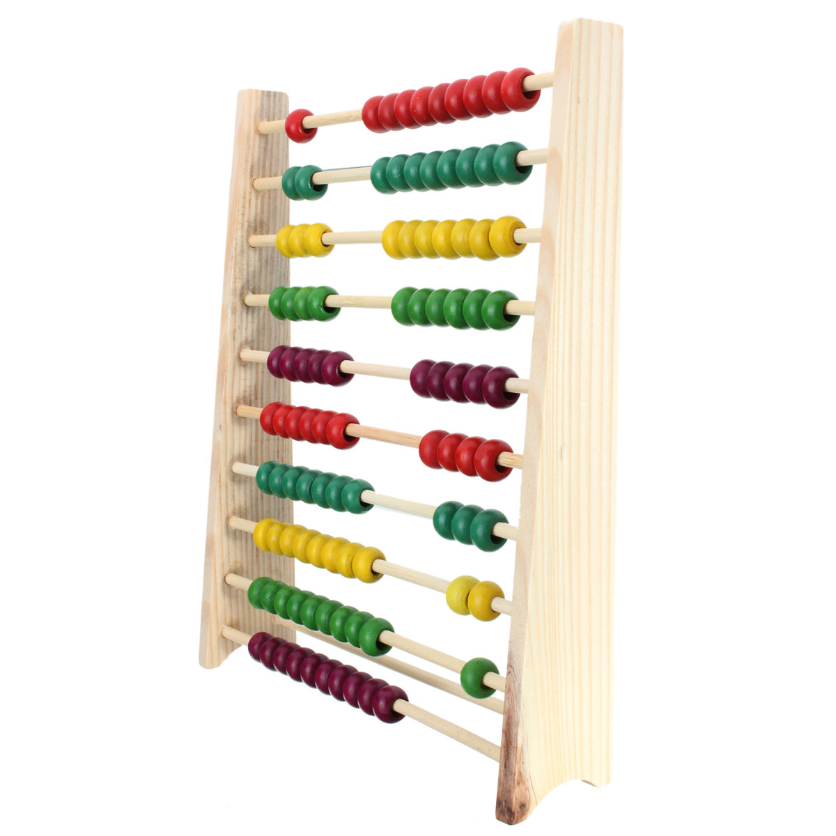 Boulier Abaque Coloré Bois 10 Rangées Jouet Enfant Jeu Educatif Compter