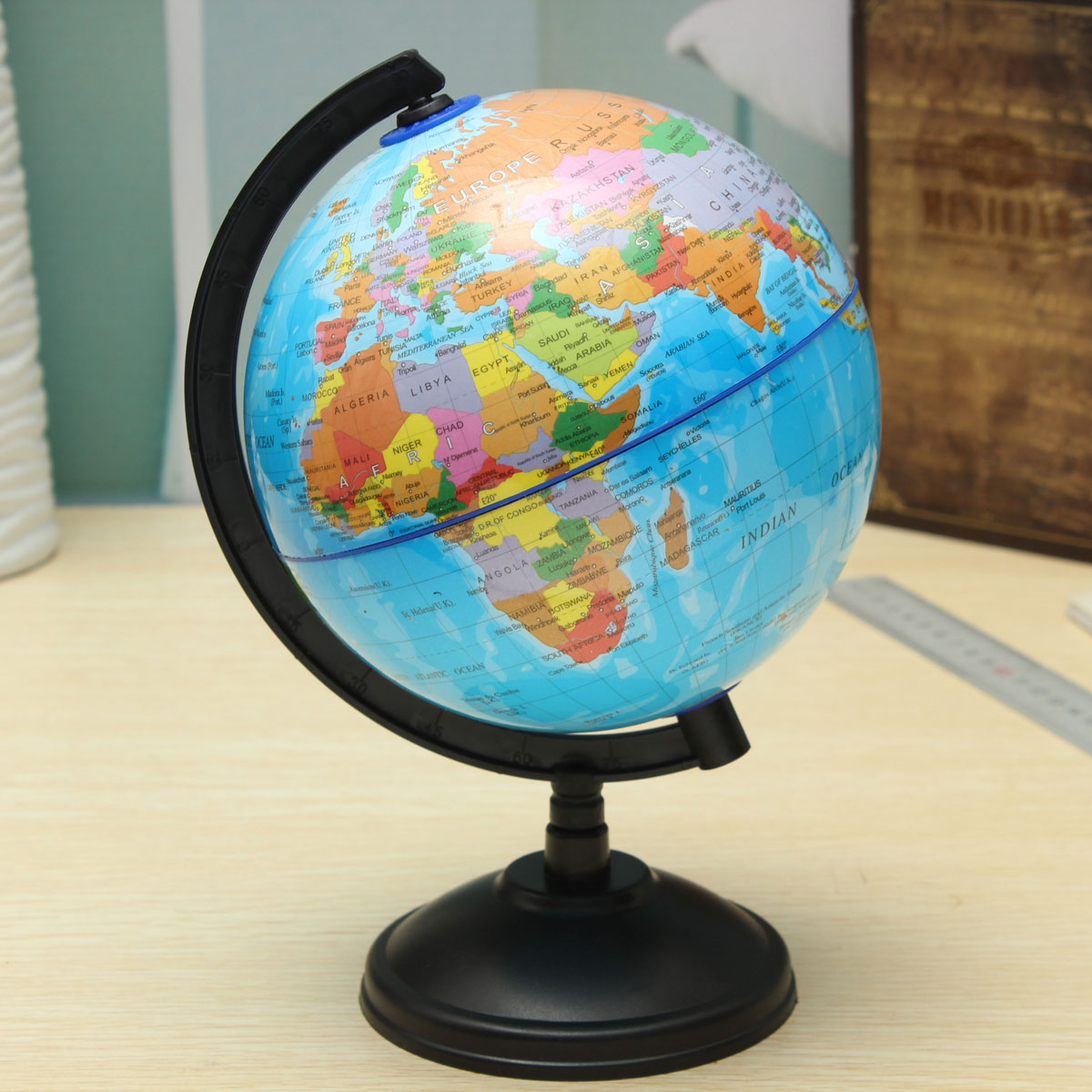 Globe terrestre 14cm carte du monde globe terrestre base géographi