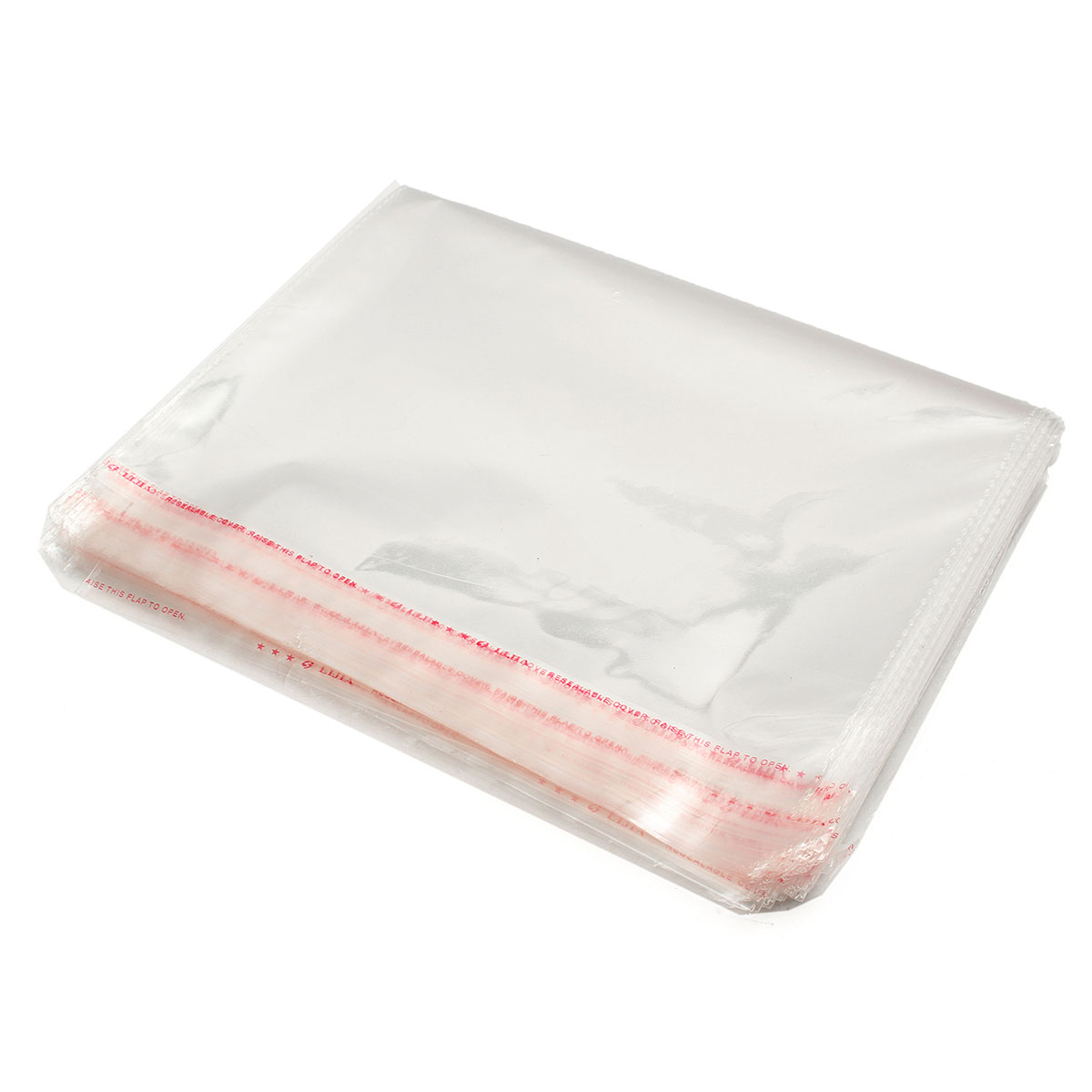 100Pcs A4 Clear Cellophane Cello Display Bags Self Adhesive Sealing