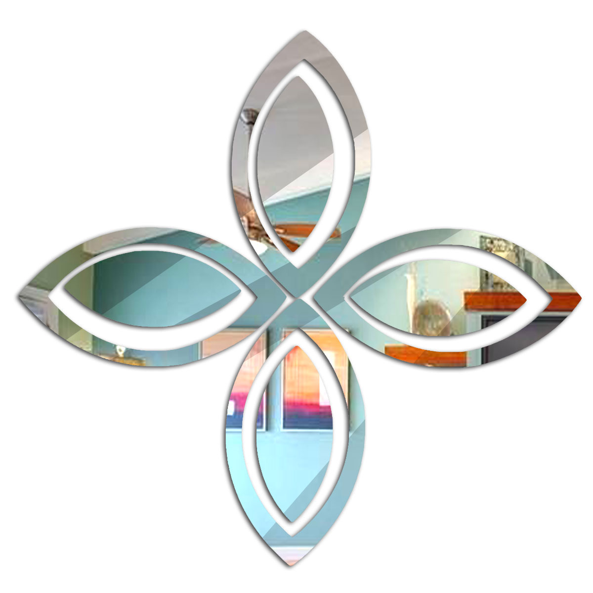 Mirror Wall Stickers Acrylic Vinyl Decal Home Art Decor Lazada Malaysia