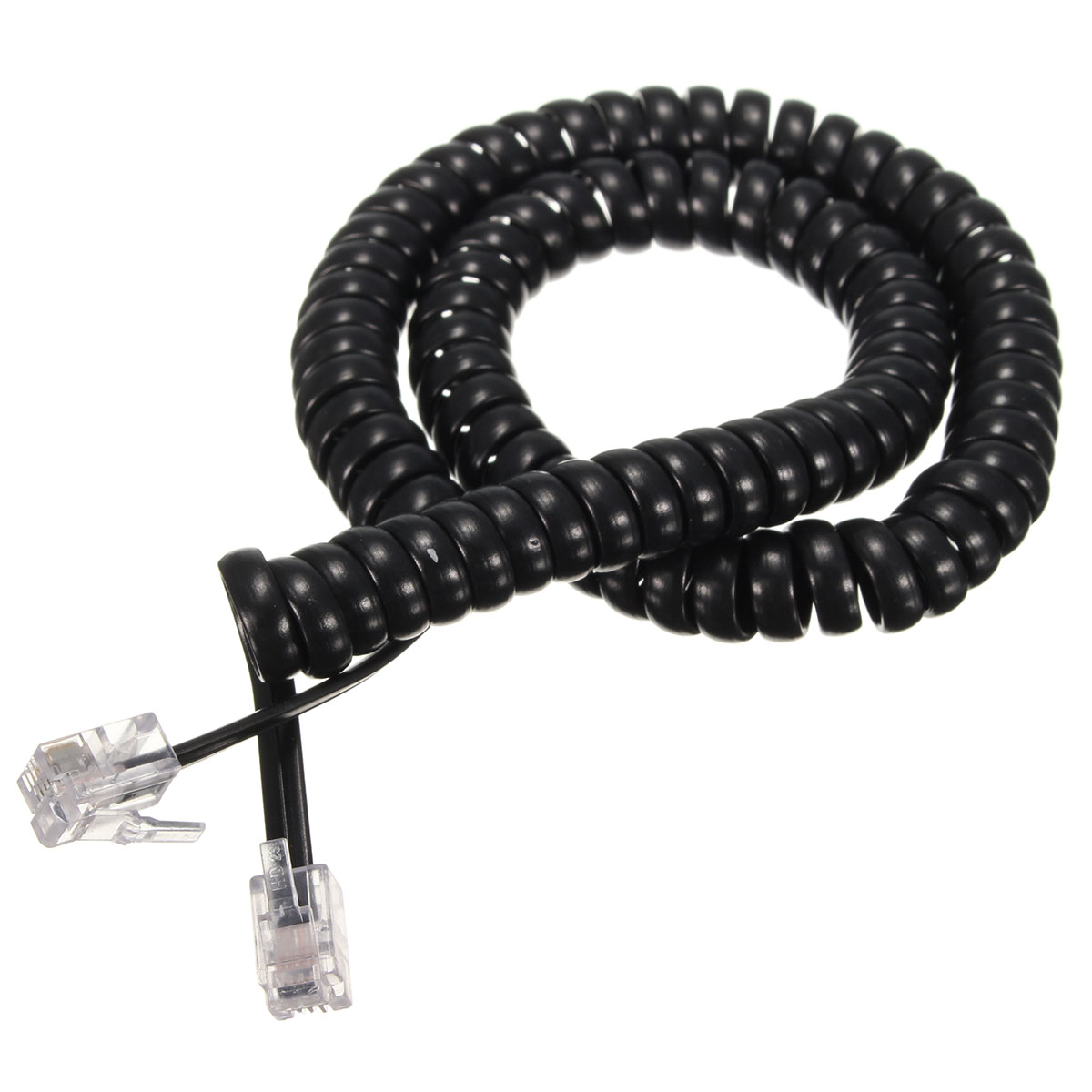 TEMPSA Noir 3m RJ10 Vers RJ10 (4P4C) Enroulé Cable Cordon Pour
