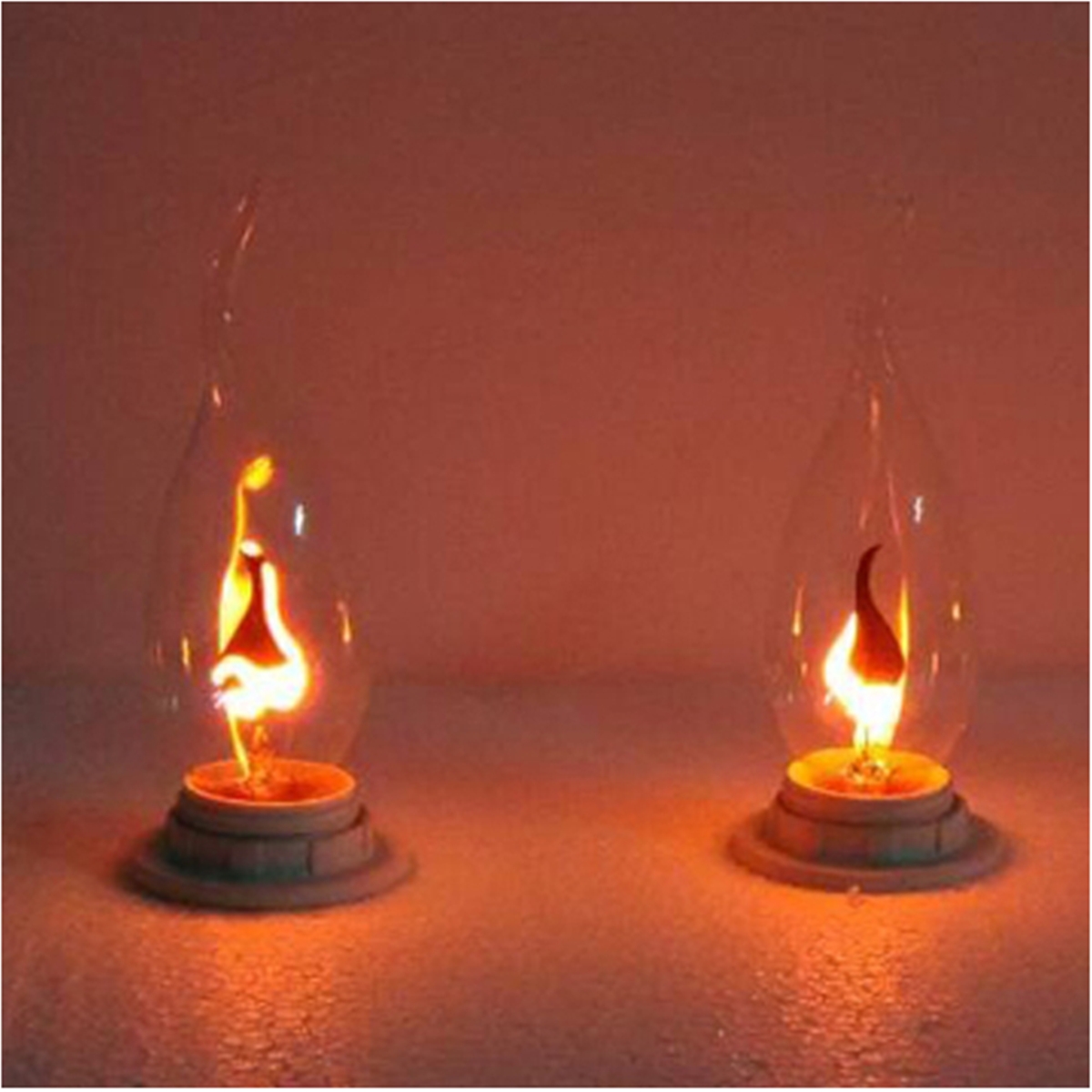 10X E14 3W Edison Ampoule Flamme Bougie Bulle Jaune 220V Tirer Queue