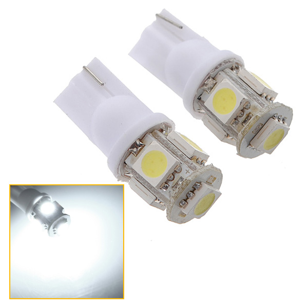 Ampoules LED T10 W5W - Lot De 10 - Blanc 12V - Pour Plaque Immatriculation, Dôme, Carte - Voiture