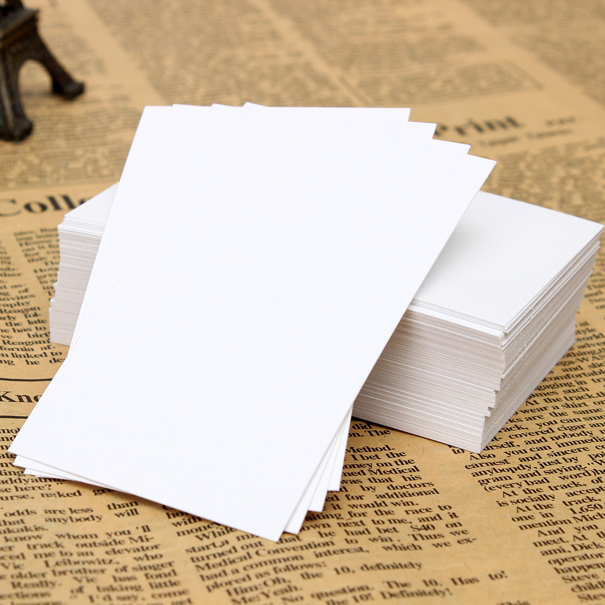 100PCS White Blank Trading Business Wood Cards Label Tag Name Card 90 x ...