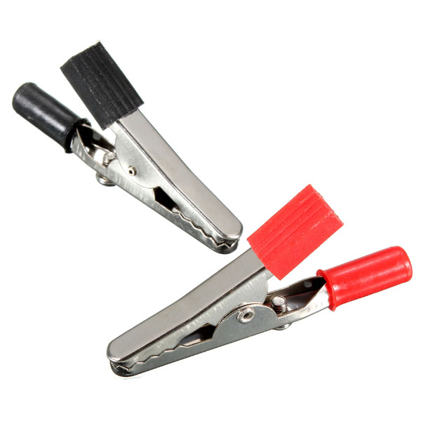 2pcs Crocodile Pince Agrafe Alligator Voiture Caravane Batterie Test Clips 100A