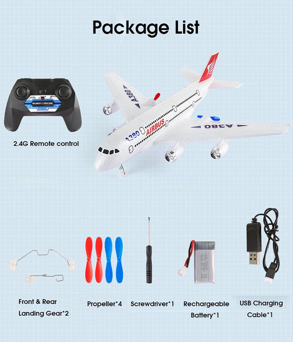 HW30 A380 Airbus Boeing 747 2.4GHz 2.5CH Outdoor Glider EPP RC Airplane