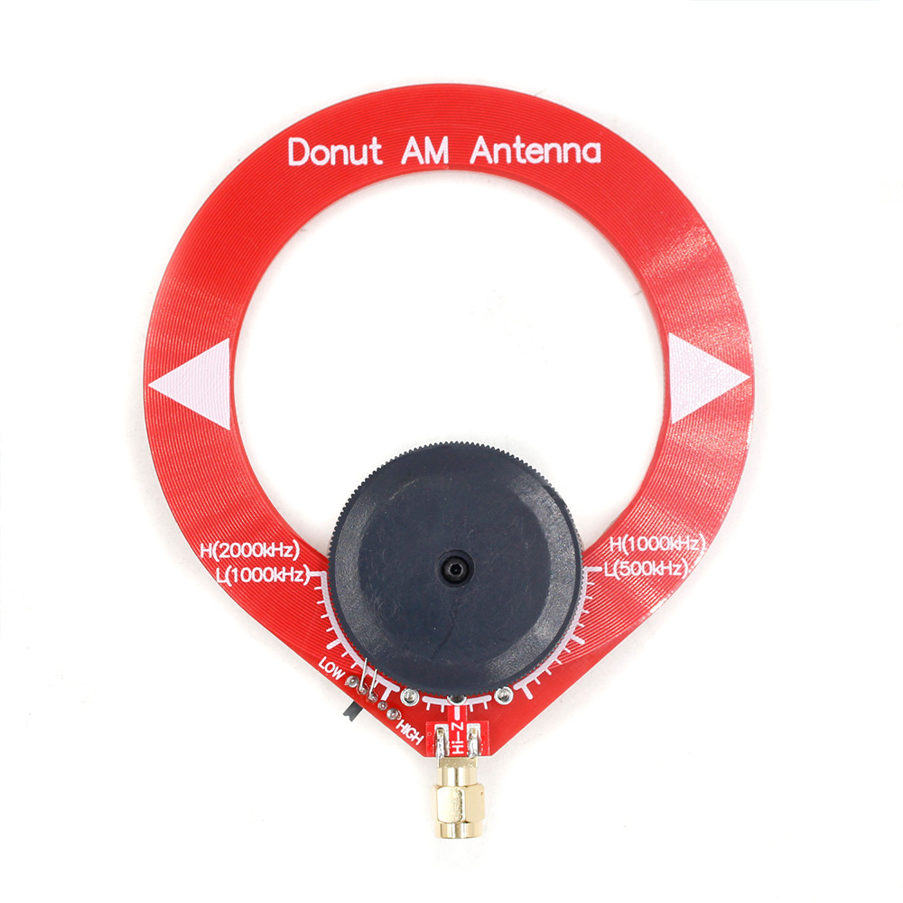 Donut AM Radio Antenna Red Mini Loop Antenna 500kHz-2000kHz Frequency Range Mini Loop Antenna