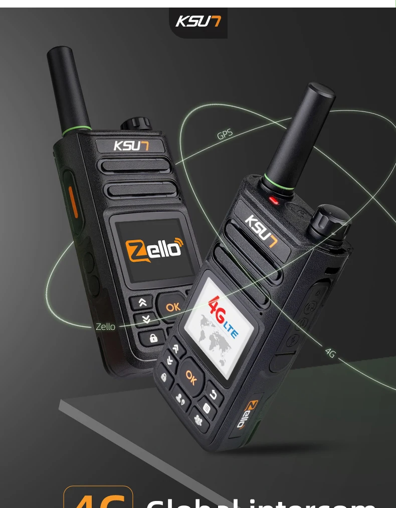 Распродажа KSUT ZL18 Zello PTT Walkie Talkie 4G Sim WiFi Sieť s dvojcestným  rozhlasom Dlhý dosah 100 míľ GPS Profesionálne Walkie Talkie - Banggood  Русский Mobile