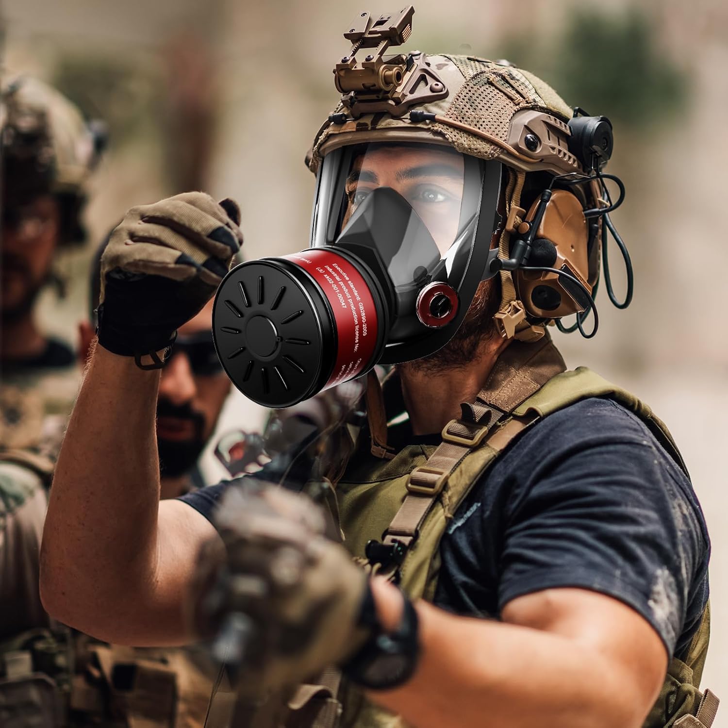 ガスマスク サバイバル 核および化学用 フルフェイスガスマスク 40mm